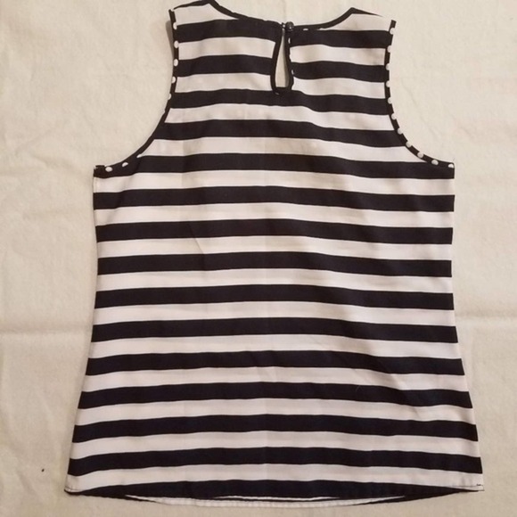 LOFT Petites Blue and White Tank Top XS - Picture 2 of 3